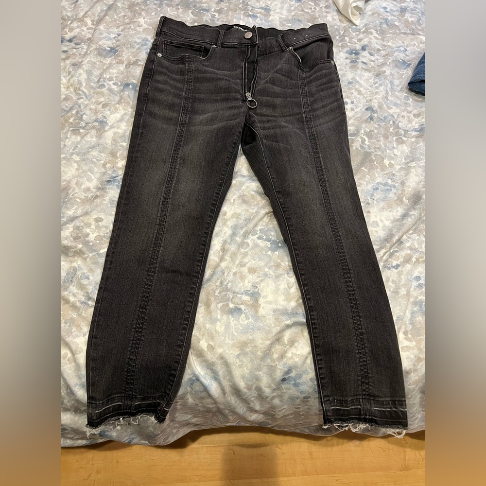 Express cropped skinny high rise jeans  14 R